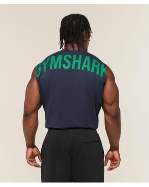 GYMSHARK Power Cut Off Tank - Blue