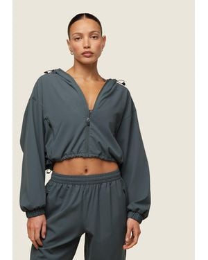 GYMSHARK Everywear Cropped Lightweight Jacket - Blue