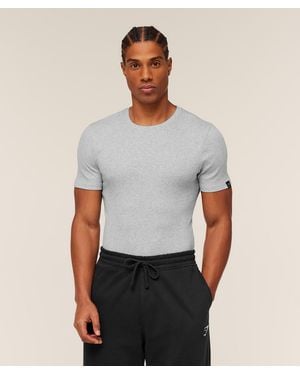 GYMSHARK Ribbed T-Shirt - Grey
