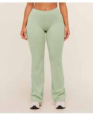 GYMSHARK Whitney Mid-High Rise Flared Leggings - Green