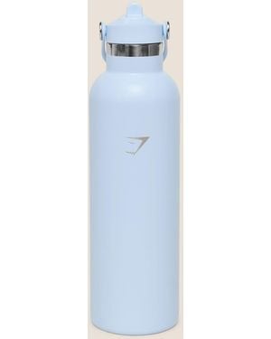 GYMSHARK 700Ml Metal Insulated Straw Bottle - Blue