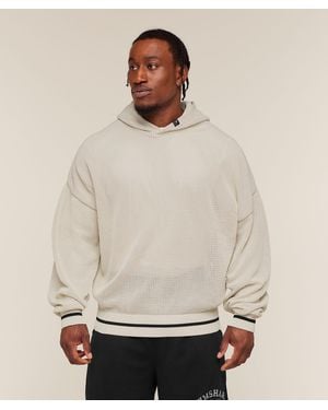 GYMSHARK Collective Crochet Style Hoodie - Natural