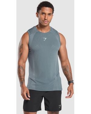 GYMSHARK Apex Seamless Tank - Blue