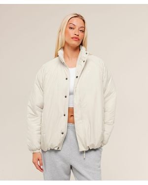 GYMSHARK Oversized Puffer Jacket - Natural