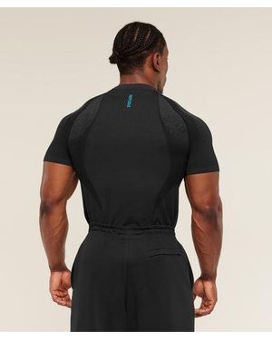 GYMSHARK Shadow Seamless Long Sleeve T-Shirt in Black for Men
