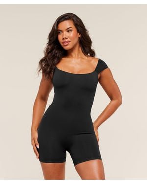 GYMSHARK Soft Sculpt Cap Sleeve All-In-One - Black