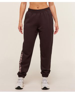 GYMSHARK Embroidered Logo Sweatpants - Brown