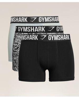 GYMSHARK Boxer Brief 3Pk - Black