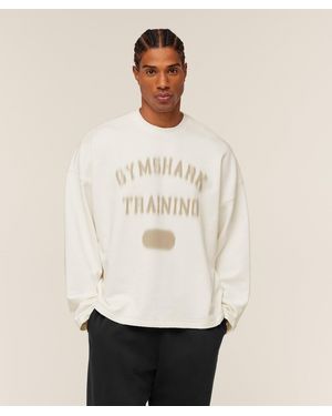 GYMSHARK Re-Rack Crew Neck Pullover - Natural