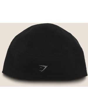 GYMSHARK Fleece Running Beanie - Black