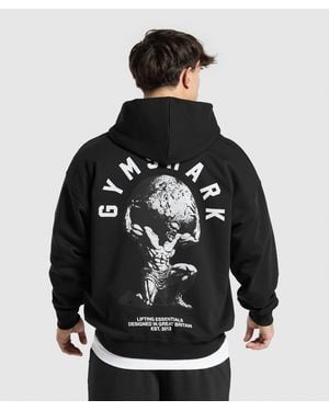 GYMSHARK Atlas Zip Up Hoodie - Black