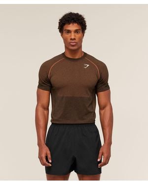 GYMSHARK Vital Seamless T-Shirt - Brown