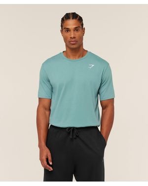 GYMSHARK Crest T-Shirt - Blue
