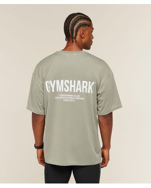 GYMSHARK Conditioning Club Washed T-Shirt - Natural