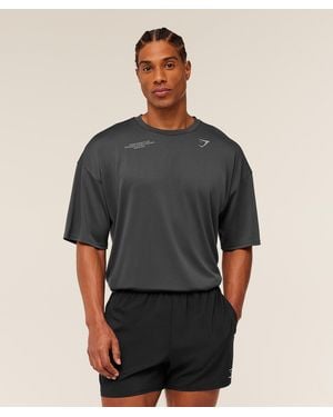 GYMSHARK Conditioning Club Oversized T-Shirt - Black