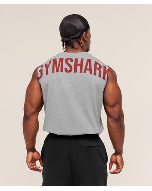 GYMSHARK Power Cut Off Tank - Grey