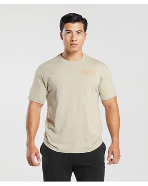 GYMSHARK Lifting Club T-Shirt - Natural