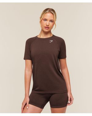 GYMSHARK Vital Seamless 2.0 Light T-Shirt - Brown