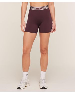 GYMSHARK Waistband Logo Shorts - Purple