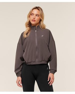 GYMSHARK Training Everyday Woven Jacket - Gray
