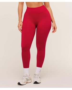 GYMSHARK Lift Seamless Leggings - Red