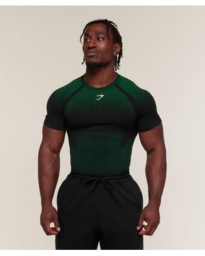 GYMSHARK Shadow Seamless T Shirt - Green