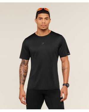 GYMSHARK Running Elite T-Shirt - Black
