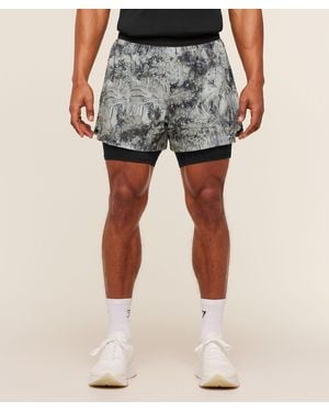 GYMSHARK Running 4" 2In1 Shorts - Grey