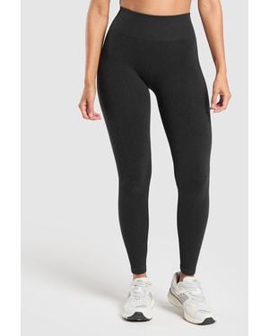 GYMSHARK Lux Seamless Leggings - Black