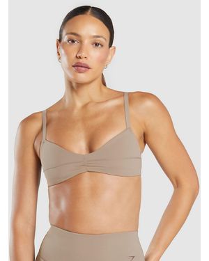 GYMSHARK Elevate Ruched Sports Bra - Red
