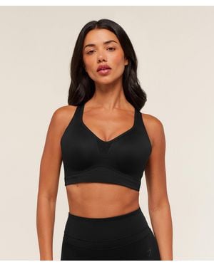 GYMSHARK High Support V-Neck Sports Bra - Black