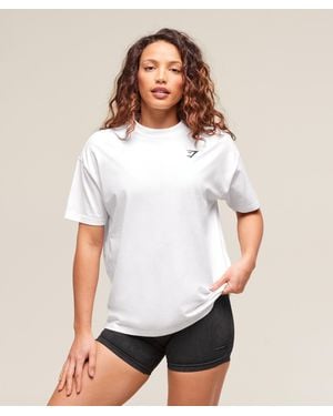 GYMSHARK Training Oversized T-Shirt - White
