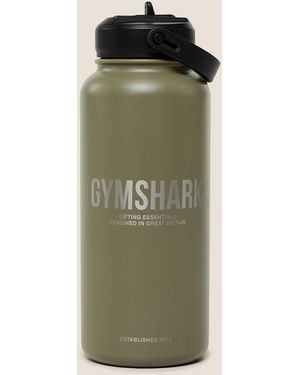 GYMSHARK Metal Insulated Straw Bottle 1L - Green