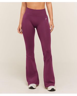 GYMSHARK Everyday Seamless Flared Leggings - Purple