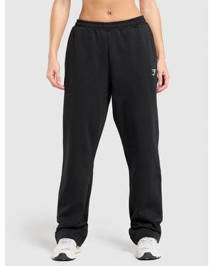 GYMSHARK Training Fleece Straight Leg Sweatpants - Black