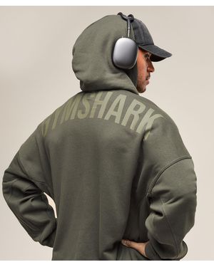GYMSHARK Power Zip Up Hoodie - Green