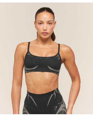 GYMSHARK Storm Seamless Sports Bra - Black