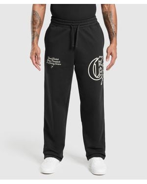 GYMSHARK Varsity Straight Leg Joggers - Black