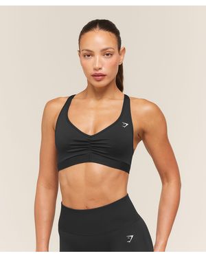 GYMSHARK Ruched Sports Bra 2.0 - Black