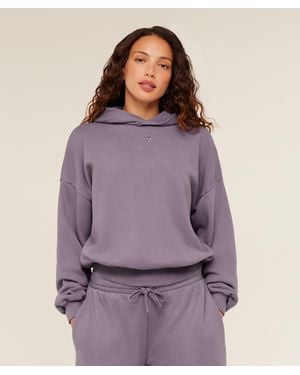 GYMSHARK Power Washed Oversized Hoodie - Purple