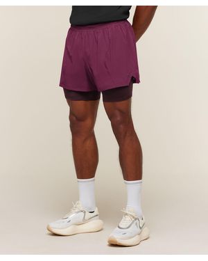 GYMSHARK Running 4" 2-In-1 Shorts - Pink