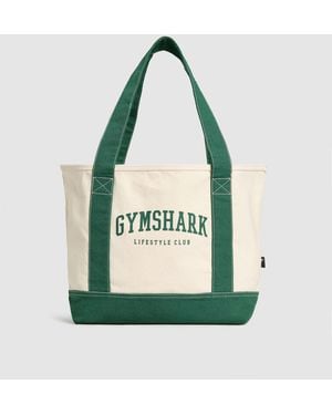 GYMSHARK Collegiate Oversized Tote - White