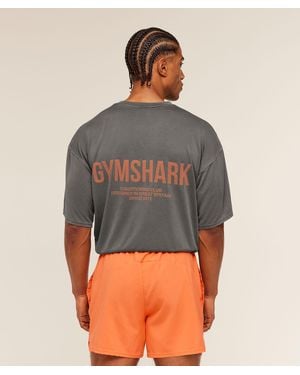 GYMSHARK Conditioning Club Washed T-Shirt - Grey