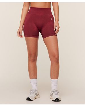 GYMSHARK Everyday Seamless Washed Shorts - Red