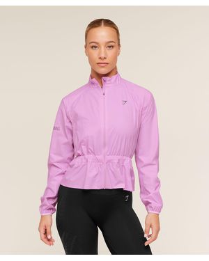 GYMSHARK Running Elite Windproof Jacket - Purple
