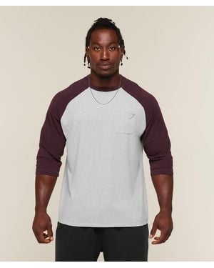 GYMSHARK X Sam Sulek Raglan Top - Purple