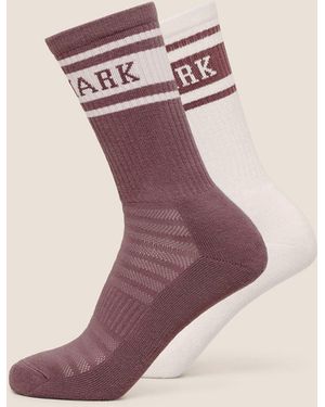 GYMSHARK Collegiate Crew Sock 2Pk - Pink