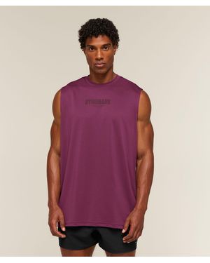 GYMSHARK Motion Blur Graphic Tank - Purple