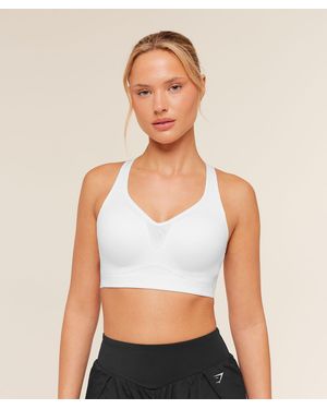 GYMSHARK High Support V-Neck Sports Bra - White