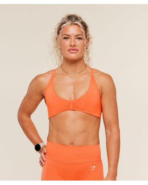 GYMSHARK Interval Seamless Light Support Sports Bra - Orange